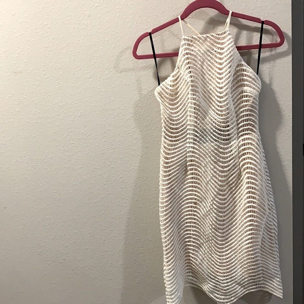 Forever 21 Crochet Layered Halter Dress